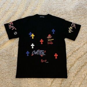 Chrome Hearts Black T-Shirt for Men “Supply The Demand” Size Large